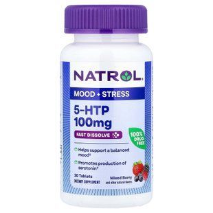 Natrol 5-HTP Fast Dissolve Wild Berry 100 mg 30 Tab 5-HTP
