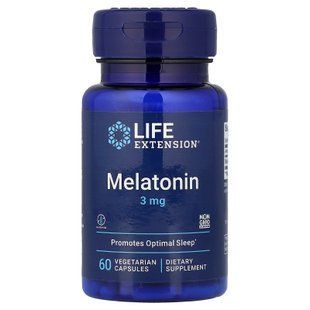 Life Extension Melatonin 3 mg 60 капсул Мелатонін