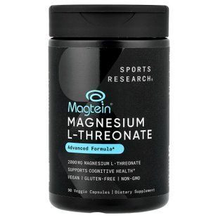 Sports Research Magtein Magnesium L-Threonate 90 рослинних капсул Магній