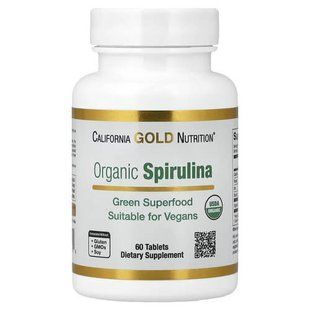 California Gold Nutrition Organic Spirulina 60 таблеток Спіруліна
