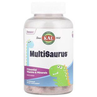 KAL MultiSaurus Mixed Berry 90 жув. таблеток. Мультивітаміни для дітей