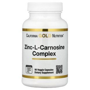 California Gold Nutrition Zinc-L-Carnosine 90 капсул Цинк