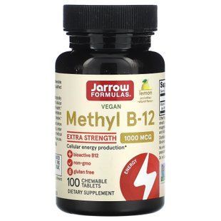 Jarrow Formulas Methyl B-12 1,000 mcg 100 сосательных таблеток Кобаламин (B-12)