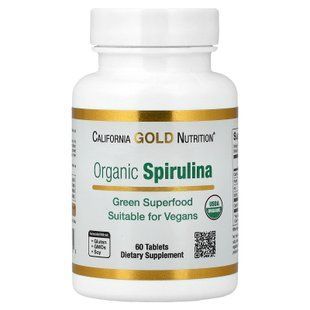 California Gold Nutrition Organic Spirulina 60 tab Спирулина