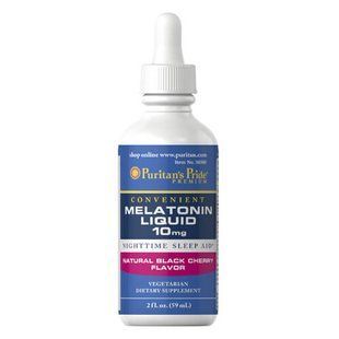 Puritan's Pride Melatonin Liquid 10 mg Black Cherry Flavor 59 ml Мелатонін