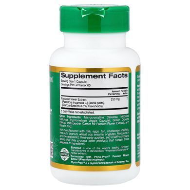 California Gold Nutrition Passion Flower 250 mg 60 caps Пассифлора