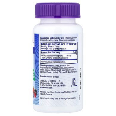 Natrol 5-HTP Fast Dissolve Wild Berry 100 mg 30 таблеток 5-HTP