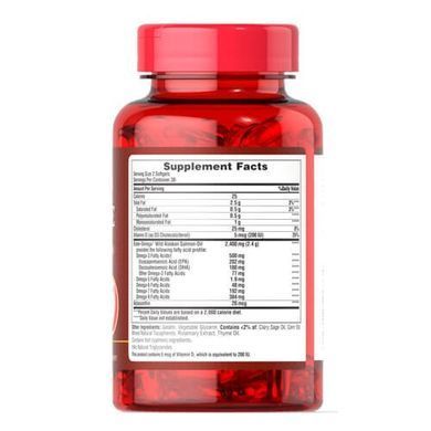 Puritan's Pride All In One Omega 3, 5, 6, 7 & 9 with Vitamin D3 60 рідких капсул (Тріснуті капсули) Омега-3