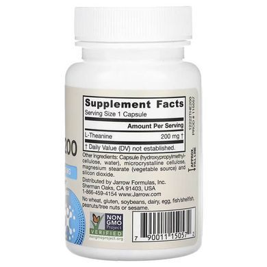 Jarrow Formulas Theanine 200 mg 60 рослинних капсул Теанін