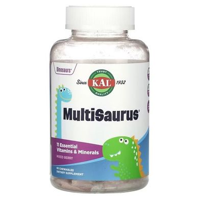 KAL MultiSaurus Mixed Berry 90 жевательных таблеток Комплекс мультивитаминов для детей