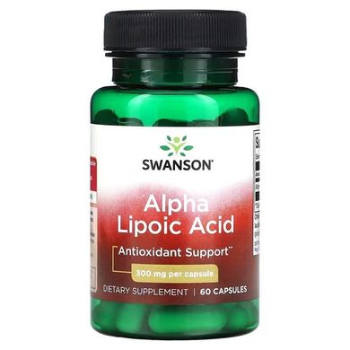 Swanson Alpha Lipoic Acid 300 mg 60 капс. Альфа-липоевая кислота