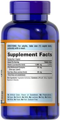 Puritan's Pride Vitamin C-1000 mg with Bioflavonoids & Rose Hips 250 табл. Витамин С