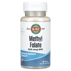 KAL Methyl Folate 800 mcg DFE 90 таблеток Фолієва кислота (B-9)