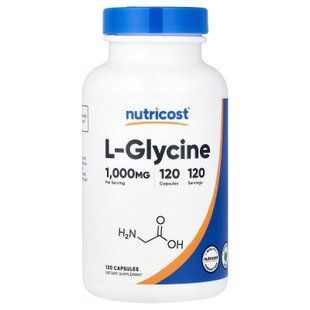 Nutricost L-Glycine 1,000 mg 120 капсул Гліцин