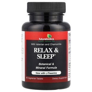Futurebiotics Relax & Sleep with L-Theanine 60 рослинних таблеток Теанін