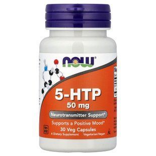 NOW 5-HTP 50 mg 30 Veg Capsules 5-HTP