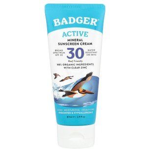 Badger Active Mineral Sunscreen Cream SPF 30 87 ml Солнцезащитные средства