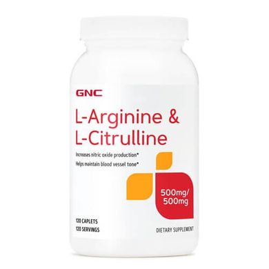GNC L-Arginine and L-Citrulline 120 табл Аргінін