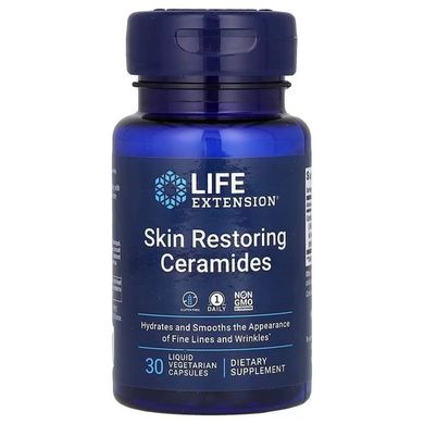 Life Extension Skin Restoring Ceramides 30 рідких капсул Для шкіри волосся та нігтів