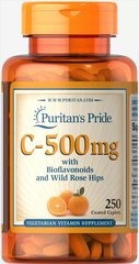 Puritan's Pride Vitamin C 500 mg with Bioflavonoids & Rose Hips 250 табл. Витамин С