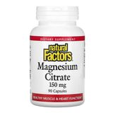 445 грн Магний Natural Factors Magnesium Citrate 90 капсул