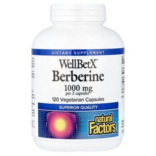 Natural Factors WellBetX Berberine 500 mg 120 caps Берберин