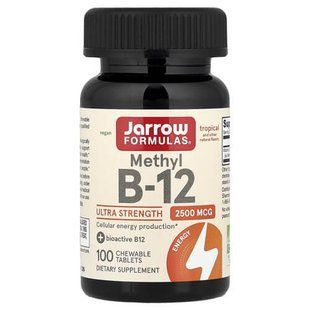 Jarrow Formulas Methyl B-12 2,500 mcg 100 жувальних таблеток (09.2026) Кобаламін (B-12)