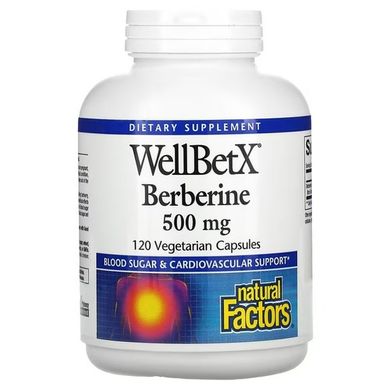 Natural Factors WellBetX Berberine 500 mg 120 капс. Берберин