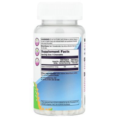 KAL Dinosaurs Vitamin D-Rex 90 жувальних таблеток Вітамін D