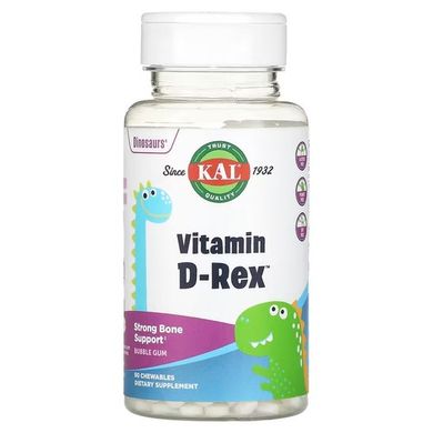 KAL Dinosaurs Vitamin D-Rex 90 жувальних таблеток Вітамін D