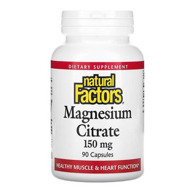 Natural Factors Magnesium Citrate 90 капсул Магний
