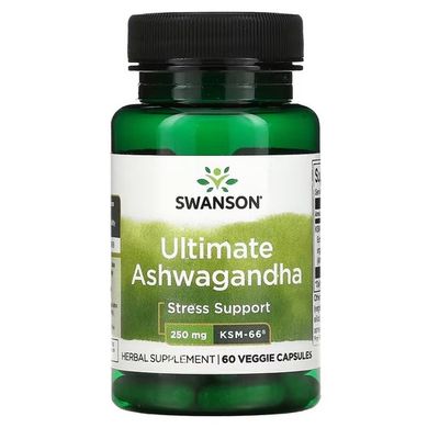 Swanson Ashwagandha Ultimate KSM-66 250 mg 60 капс. Ашваганда