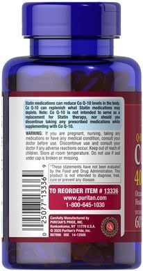 Puritan's Pride Co Q-10 400 mg 60 рідких капсул Коензим Q-10