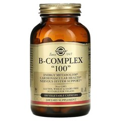 Solgar B-Complex 100 100 капс. Комплекс витаминов группы В