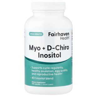 Fairhaven Health Myo + D-Chiro Inositol 240 Capsules Инозитол (B-8)