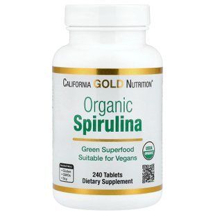 California Gold Nutrition Organic Spirulina 240 tab Спирулина