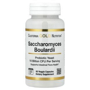 California Gold Nutrition Saccharomyces Boulardii 60 растительных капсул Сахаромицеты буларди