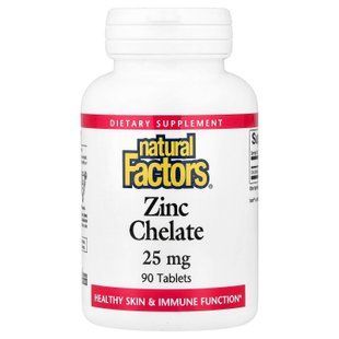 Natural Factors Zinc Chelate 25 mg 90 tab Цинк