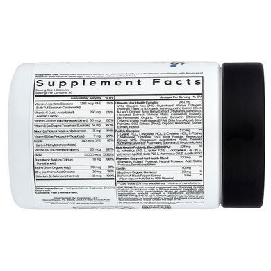 Codeage Hair Vitamins 120 растительных капсул Комплекс для кожи, волос и ногтей