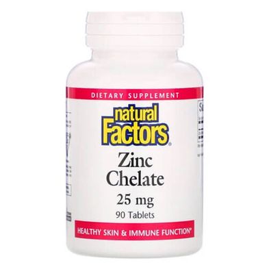 Natural Factors Zinc Chelate 25 mg 90 таб Цинк