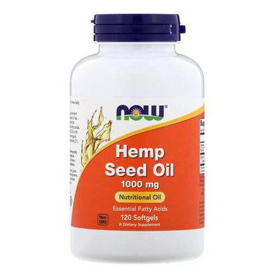 Now Hemp Seed Oil 1,000 mg 120 гелевых капсул Другие экстракты