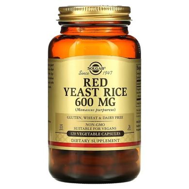 Solgar Red Yeast Rice 600 mg 120 капс. Рис крассный