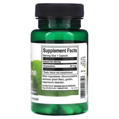 Swanson Vinpocetine 30 mg 60 Caps Винпоцетин (Vinpocetine)