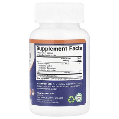 Vitamatic L.Reuteri Complex 60 капсул Пробіотики та пребіотики