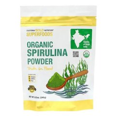 California Gold Nutrition Organic Spirulina Powder 240 грам Спіруліна