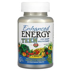 KAL Enhanced Energy Teen 60 вегетаріанських таблеток Комплекси для підлітків