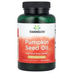 Swanson Pumpkin Seed Oil 1000 mg 100 капсул Гарбуз олія