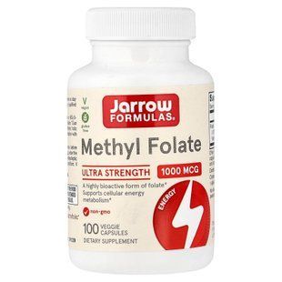 Jarrow Formulas Methyl Folate 1000 mcg 100 капсул Фолієва кислота (B-9)