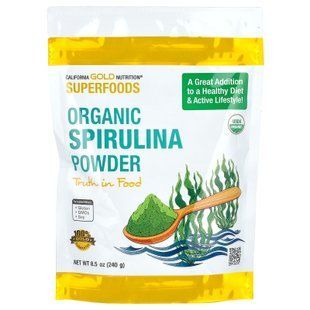 California Gold Nutrition Organic Spirulina Powder 240 грамм Спирулина