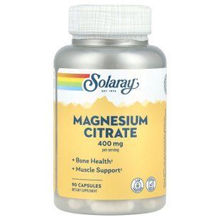 Solaray Magnesium Citrate 400 mg 90 капсул Магній
